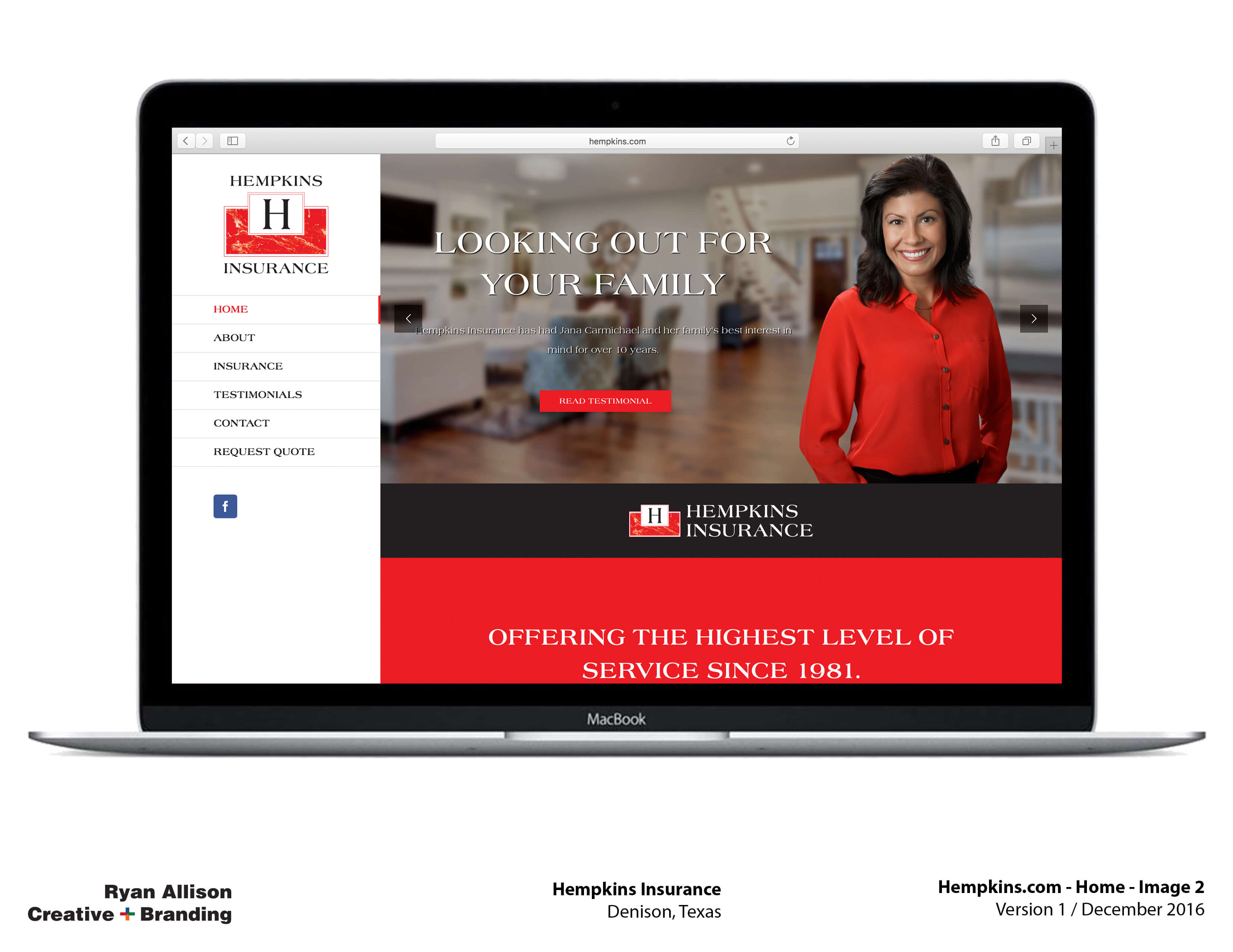 Hempkins Insurance Website Home 2 - Project - Ryan Allison Creative + Branding