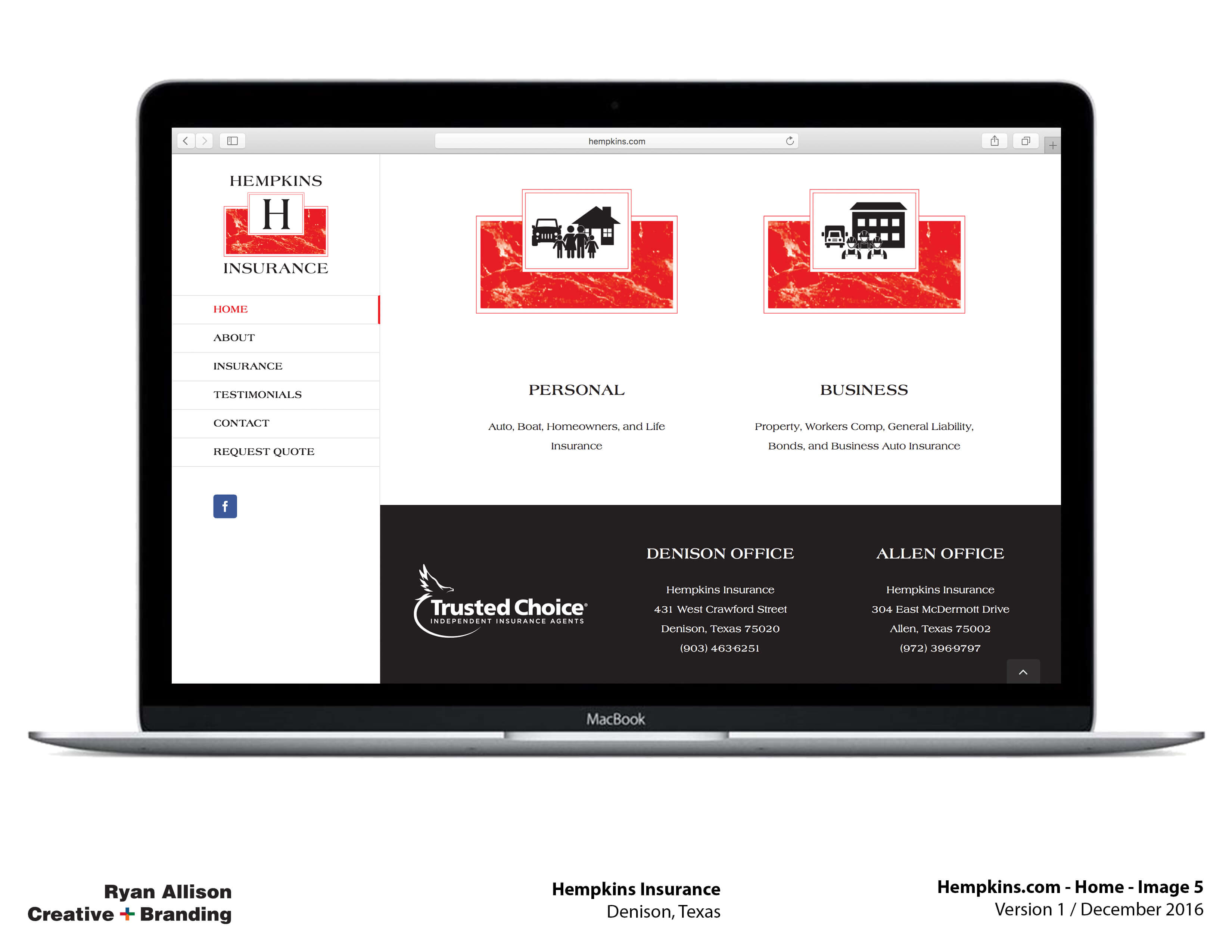 Hempkins Insurance Website Home 5 - Project - Ryan Allison Creative + Branding