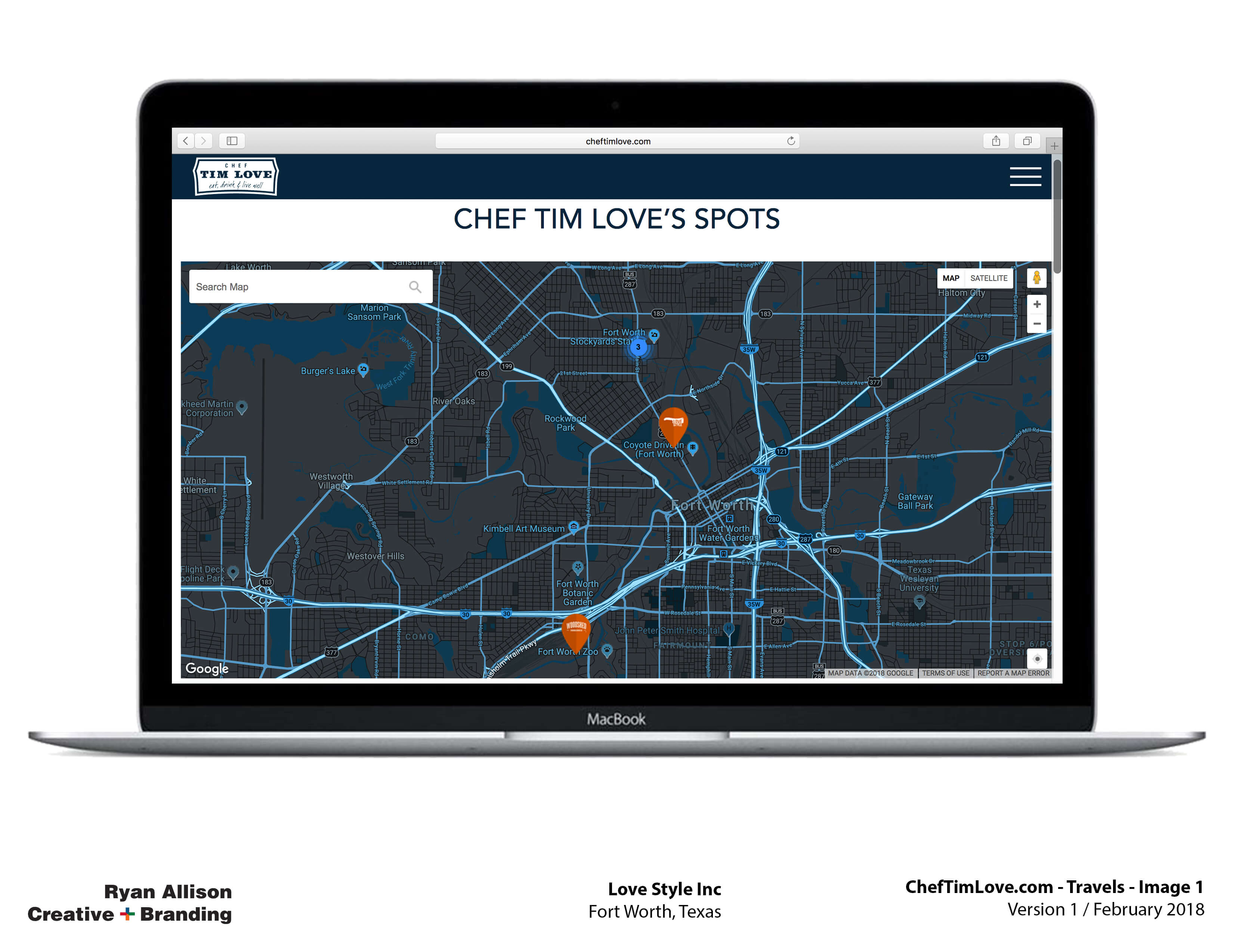 Love Style Inc Chef Tim Love Website Travels 1 - Project - Ryan Allison Creative + Branding