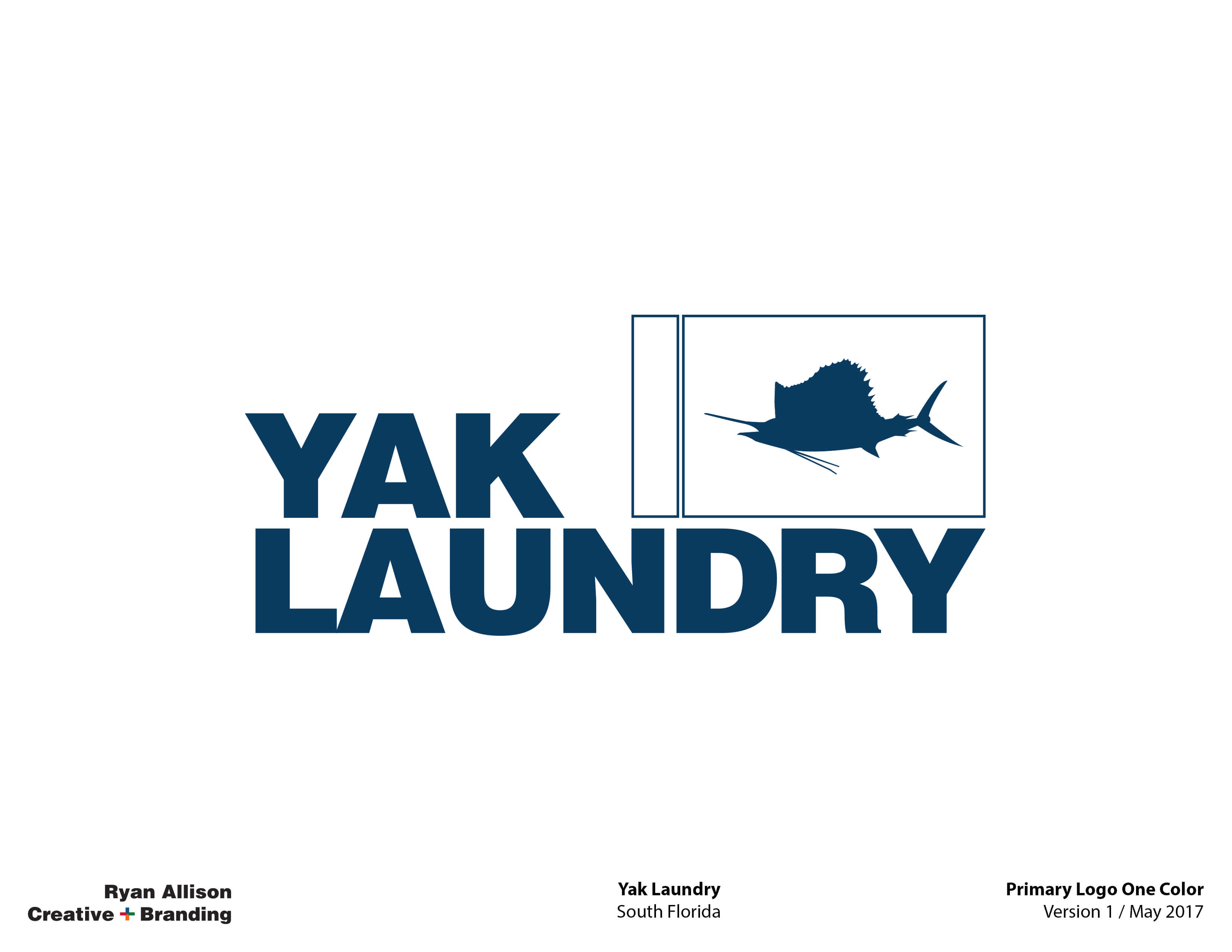 Yak Laundry Primary Logo One Color - Logo - Ryan Allison Creative + Branding