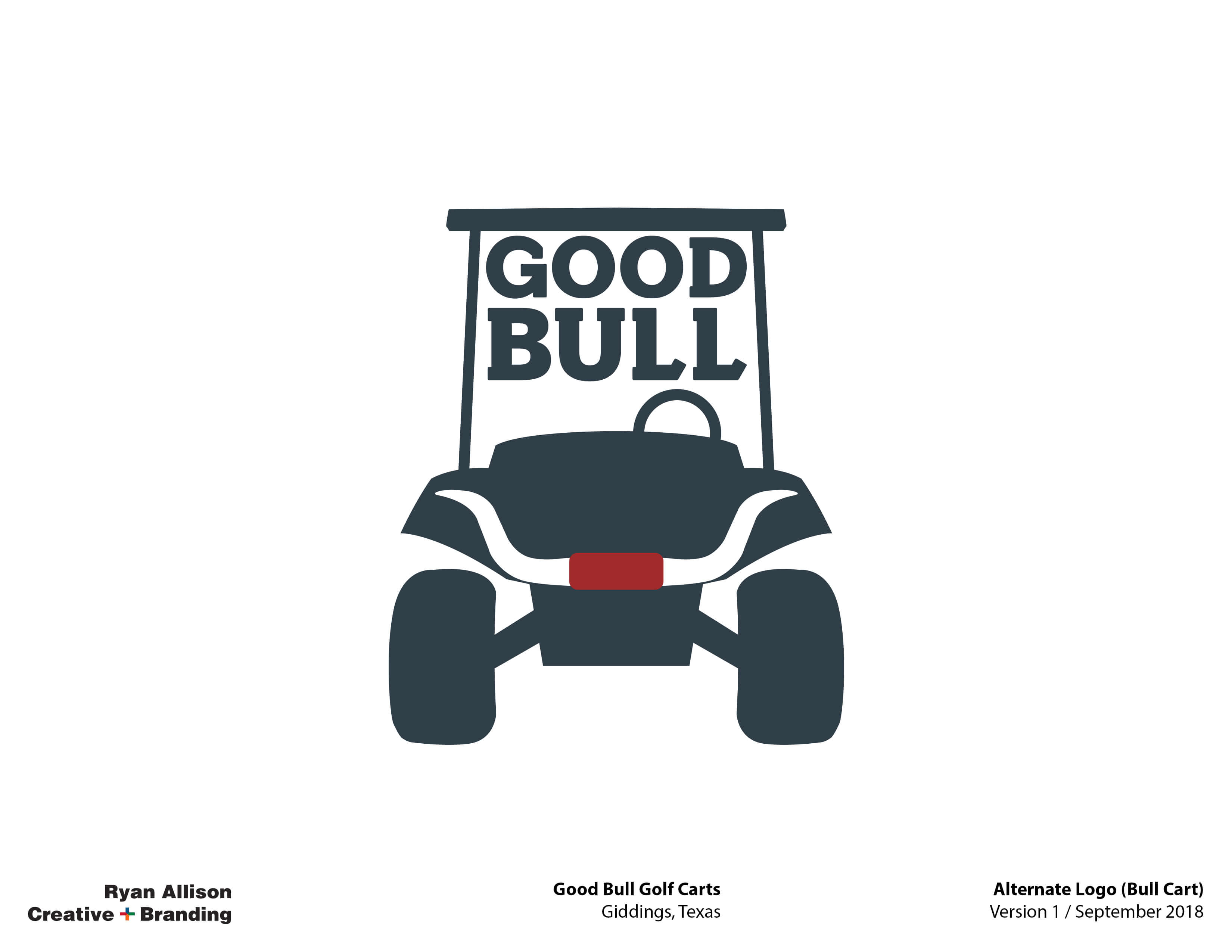 Good Bull Golf Carts Alternate Logo (Bull Cart) - Logo - Ryan Allison Creative + Branding