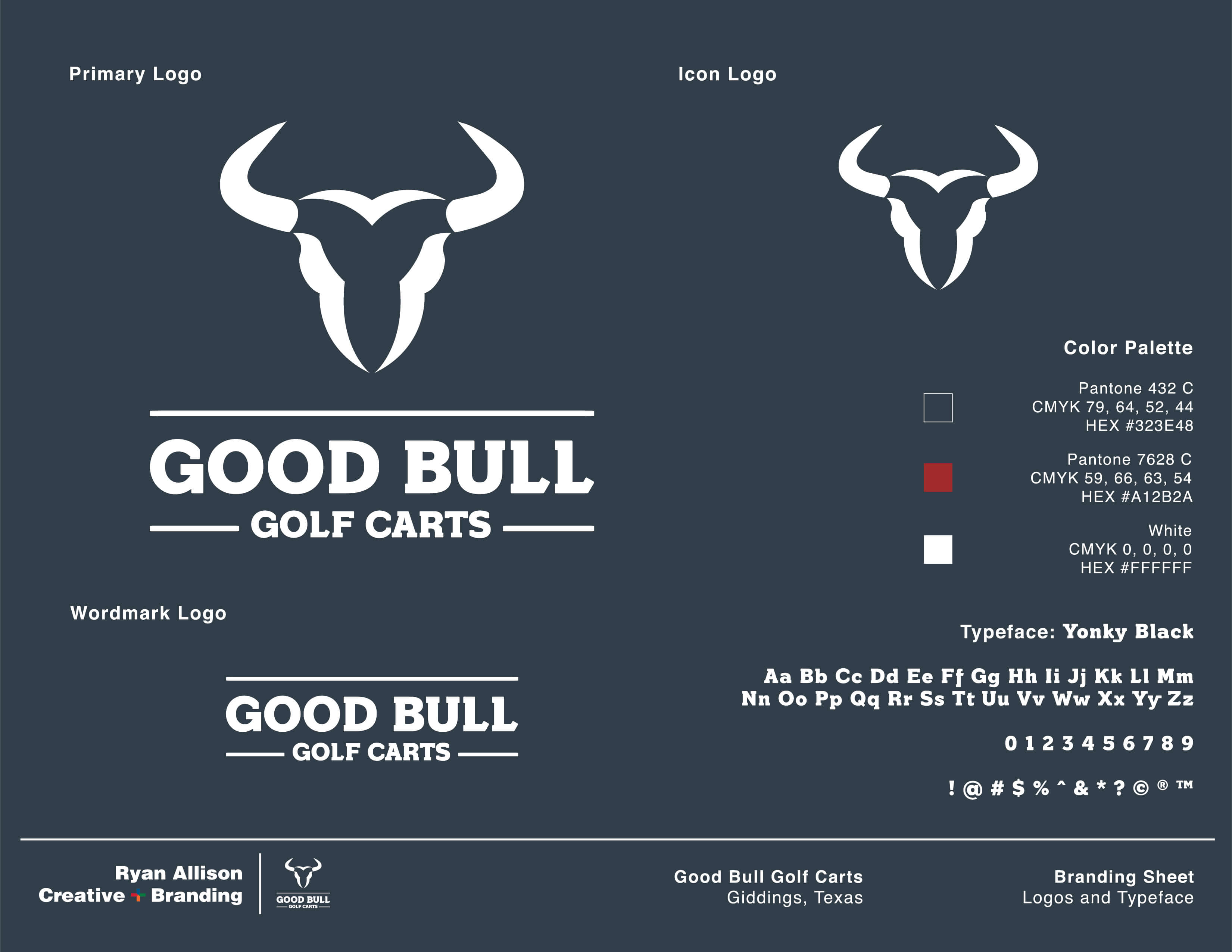 Good Bull Golf Carts - Branding Sheet Page 3 - Ryan Allison Creative + Branding