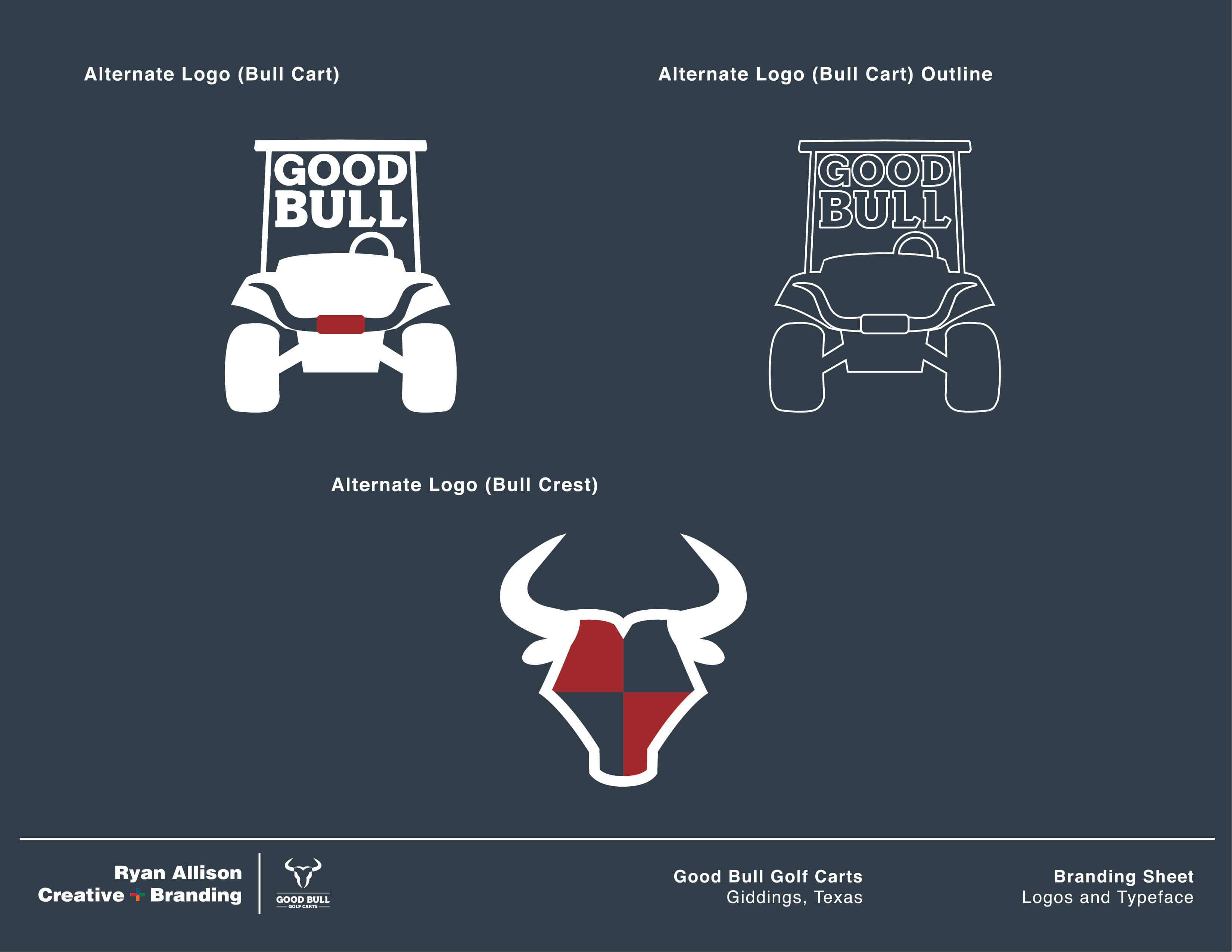 Good Bull Golf Carts - Branding Sheet Page 4 - Ryan Allison Creative + Branding