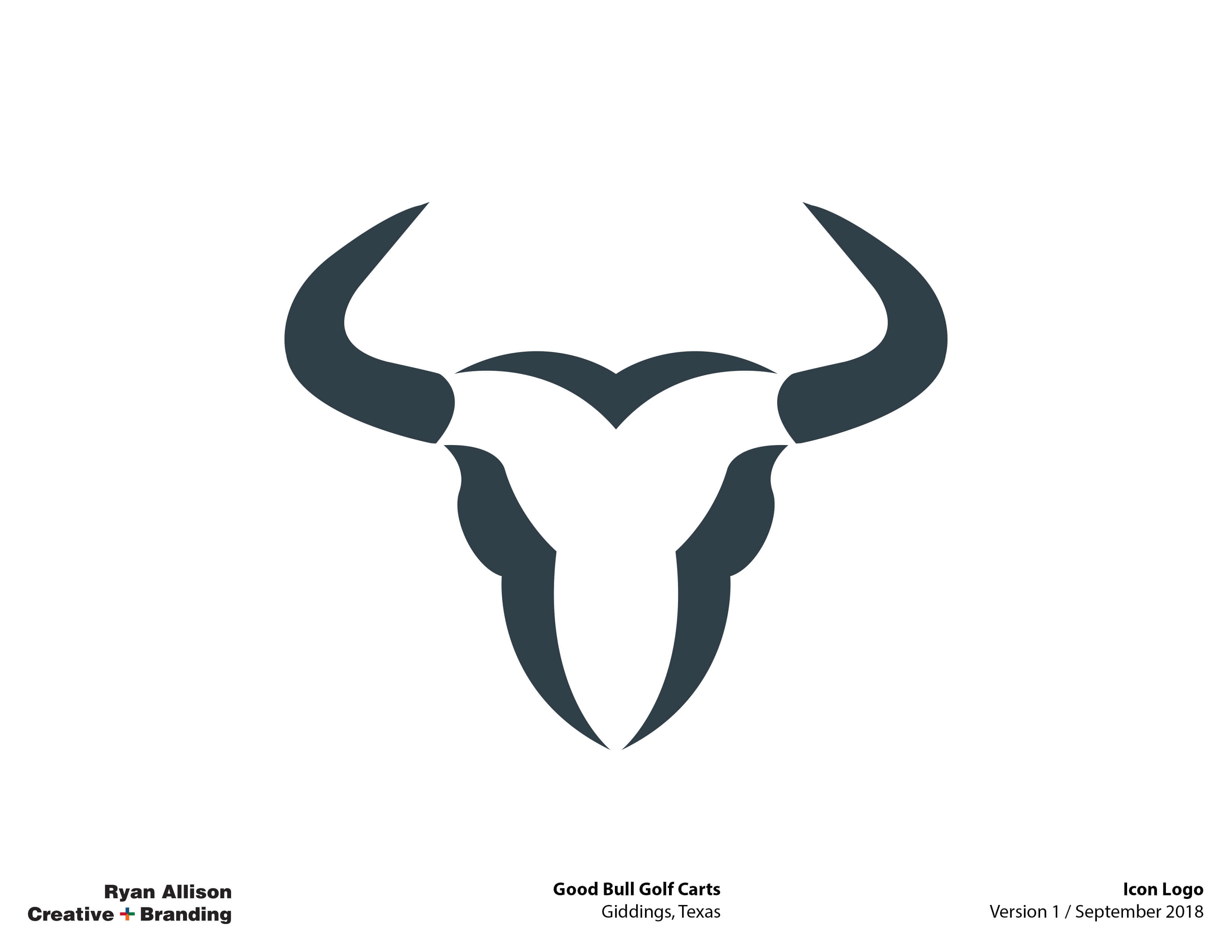 Good Bull Golf Carts Icon Logo - Logo - Ryan Allison Creative + Branding