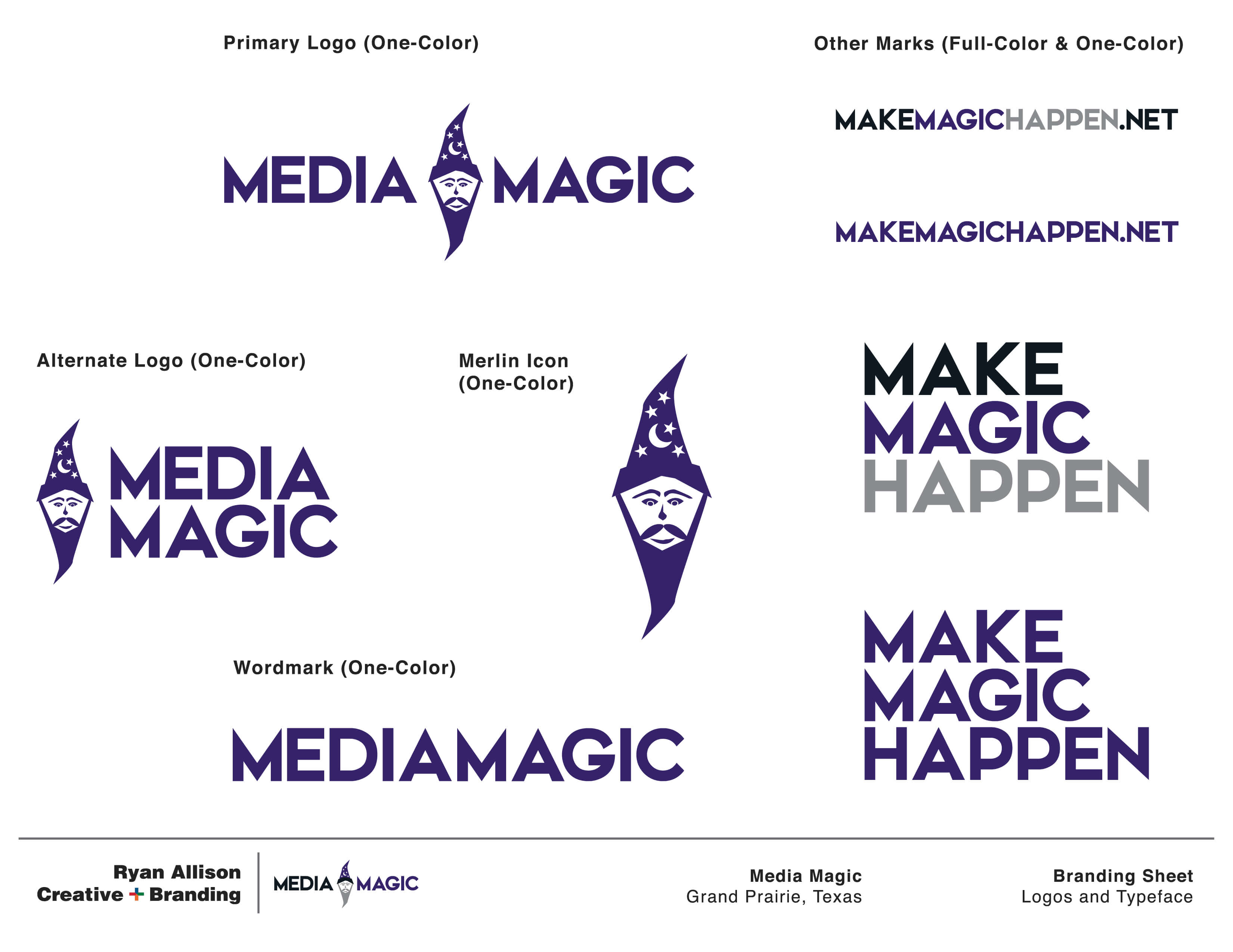 Media Magic - Branding Sheet Page 2 - Ryan Allison Creative + Branding