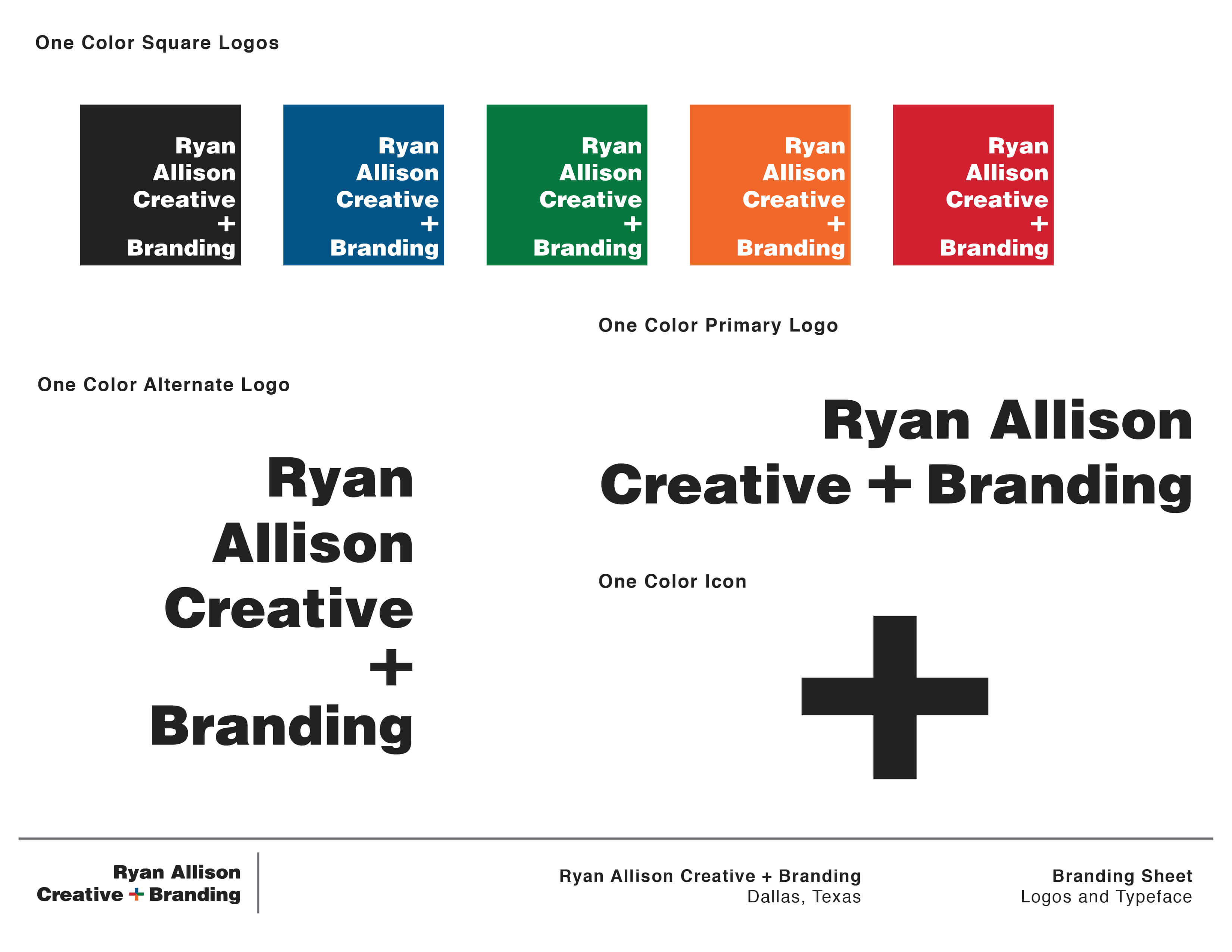 Ryan Allison Creative + Branding - Branding Sheet Page 2 - Ryan Allison Creative + Branding